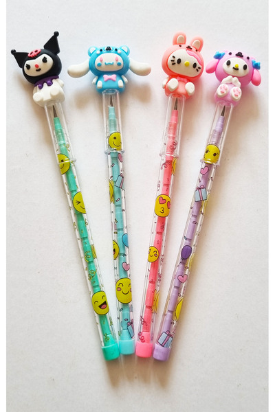 izmir yazici servis 4 Adet 4 Renk Kuromi Emoji Karakterleri Geçmeli Yumurtlay...