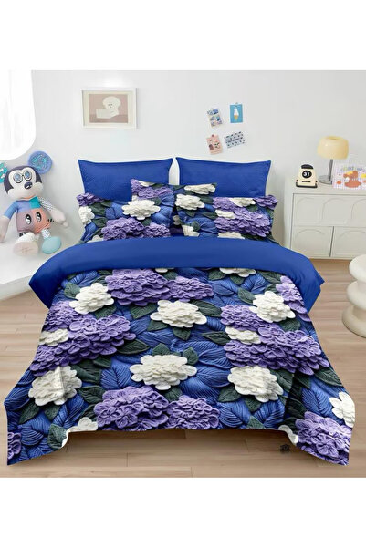 FIONNA.RO Finet Bed Linen 6 Pieces 5D - Crocheted Lilac Flowers