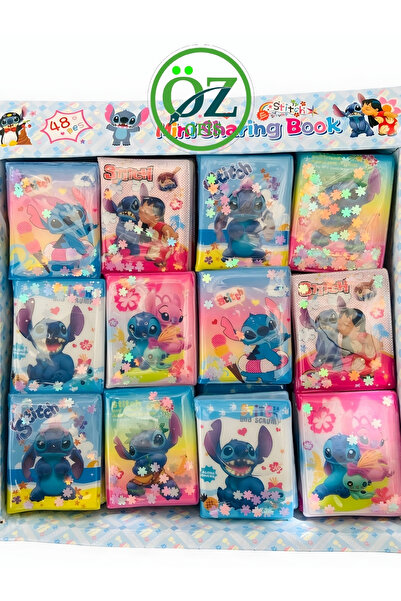 ÖZ OFİS Stitch 5 Adet Mini Sulu Sticker Defteri 300+ Stickerlı Stitch Defter ...