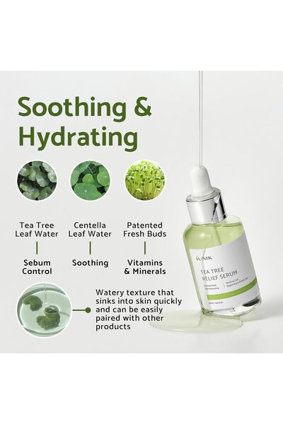 iUNIK Tea Tree Anti-Acne Serum 50 ml - Unisex, For Combination Skin