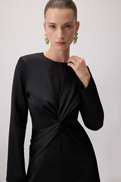 Touché Privé Draped Satin Dress