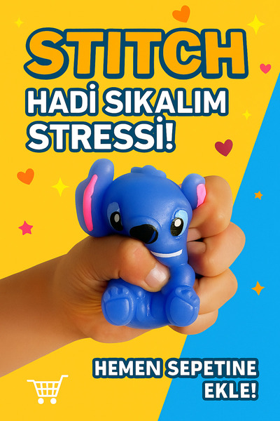 seymenbıçakçılık Mavi Sevimli Stres Atıcı Oyuncak – Yumuşak, Esnek ve Eğlence...
