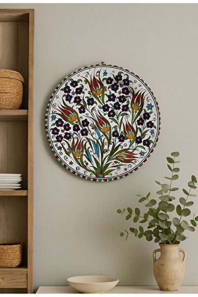 ATAGİFT HEDİYELİK Metal İznik Çinisi Modern Duvar Dekoru Salon, Oturma Odası,...