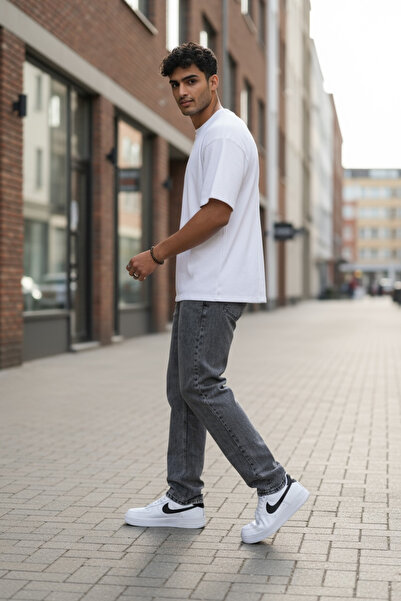 dehaine Men's jeans BAGGY, gray, simple pattern, 1116