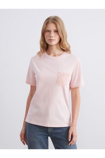 LC Waikiki Crew Neck Lace Pocket Women's T-Shirt