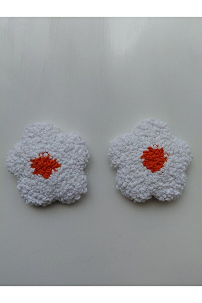 lavantebutik مشبك نسائي للأطفال مكون من قطعتين مطرز عليه زهرة الأقحوان الأبيض