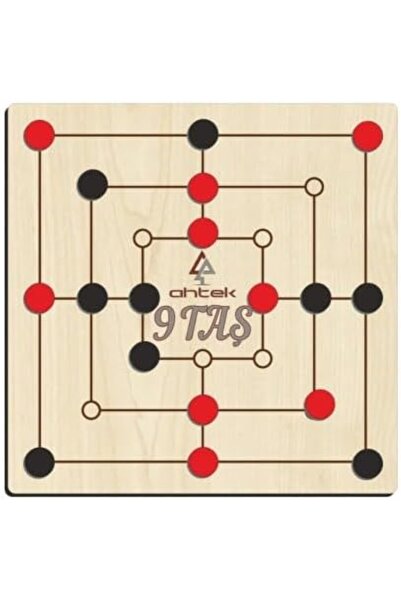 AyrStore Ahşap 9 Taş Akıl, Zeka Ve Strateji Oyunu (dokuztaş, Dokuz Taş) ETİC043