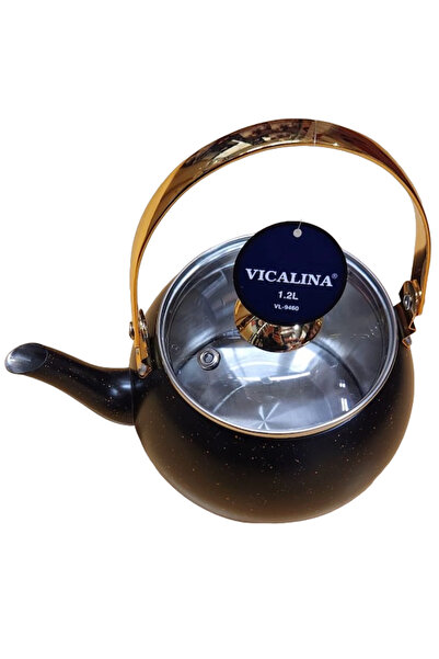 MOHAMED Tea Kettle VL-9460 Vicalina BLACK 1.2L with Transparent Lid