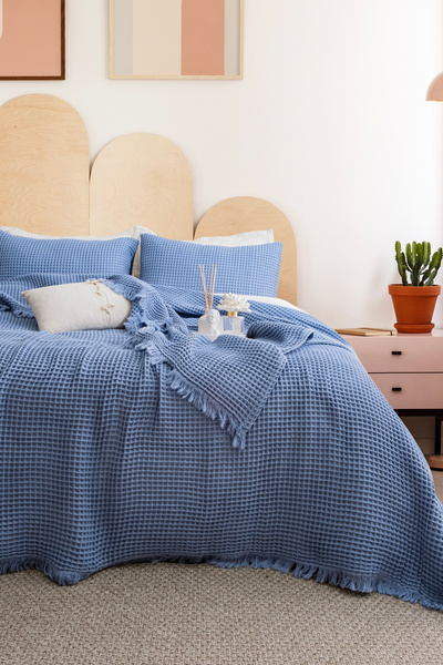 YASEMİNİNEVİ Waffle/Duo Size(220X250) Bedspread