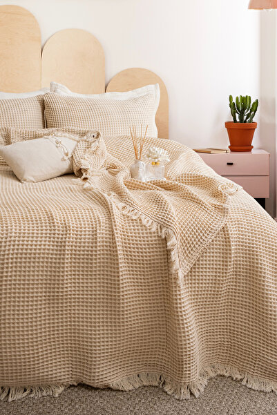YASEMİNİNEVİ Waffle/Duo Size(220X250) Bedspread