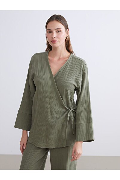 LC Waikiki LCW Vision Kruvaze Yaka Dokulu Kadın Kimono