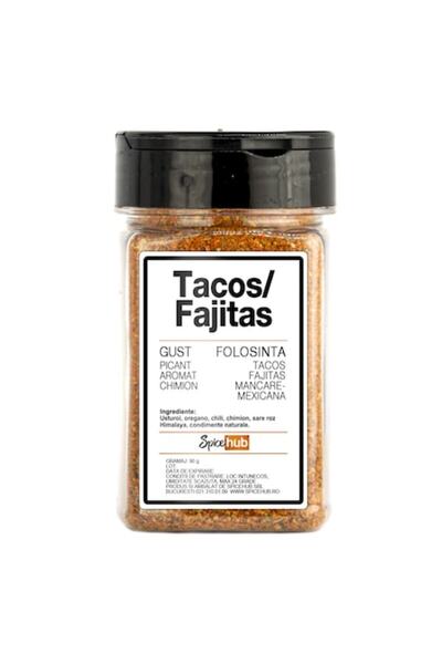 Spicehub Mix Tacos Fajitas, condiment 100% pentru tacos, fajitas și carne la grătar, 90g