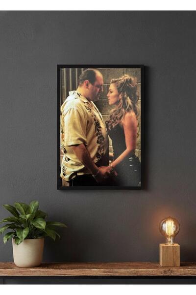 BuzzDesigns The Sopranos – Tony & Adriana Efsane Sahne Duvar Tablosu (Çerçeveli)