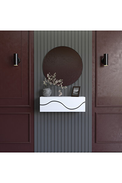 Barida Sanat 60CM MDF Duvara Monte Kapaklı Dresuar | Makyaj Masası | Konsol | Mutfak Rafı
