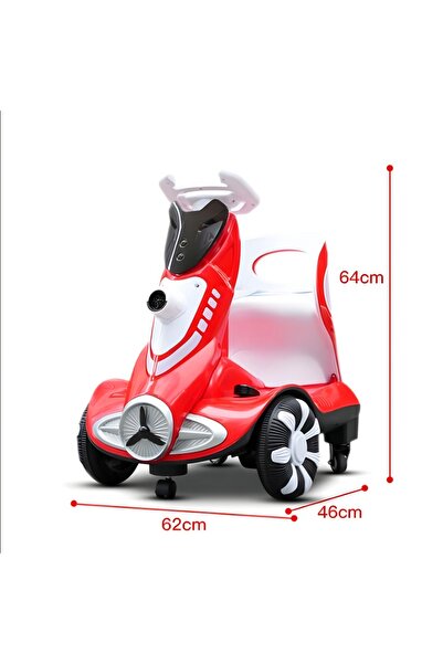 My modern game Electric ride-on car for kids with dual 6V motors, automatic bubbles, music, LED lights, and remote control.