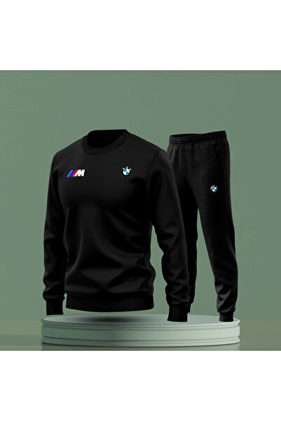 Bulvar Lee Crew Neck Bmw Printed Men's Tracksuit Set / Car