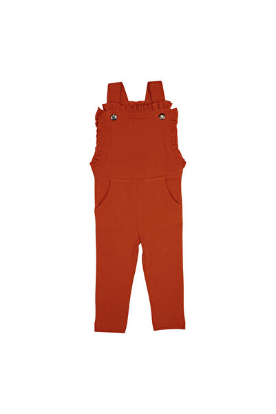 Lovedbaby Salopeta bebelusi cu volane, 100% bumbac, Corduroy Paprika, 0-24 luni
