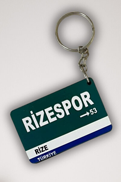 DURUSA Rizespor Retro Mdf Keychain 3X5 cm Uv Printing - 6mm Thickness