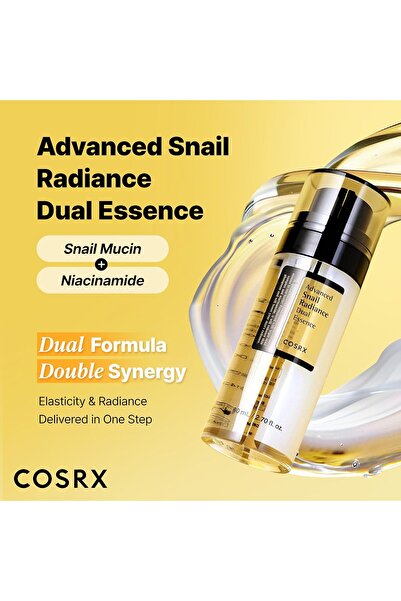 NONAMEE COS- RX نياسيناميد 5% + مخاط الحلزون 74% جوهر مزدوج، 80 مل