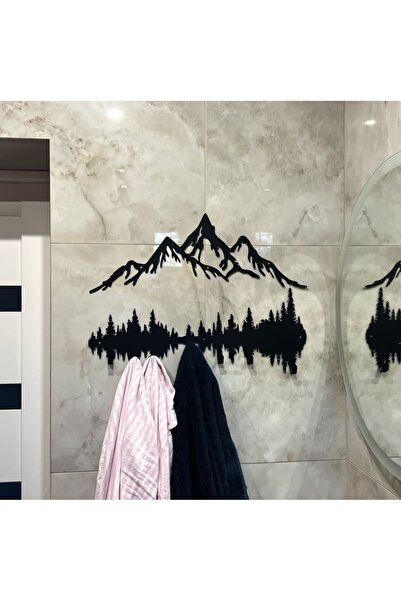 VoomeDesign Farklı Desenli Siyah Metal Duvar Askısı | Modern & Tarz Ev Aksesu...