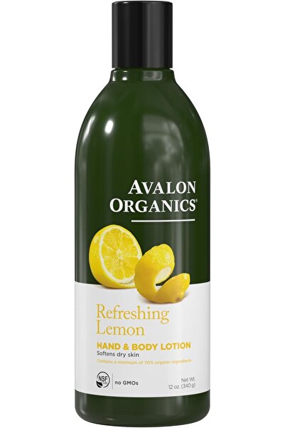 Avalon Organics لوشن منعش لليدين والجسم برائحة الليمون، 12 أونصة