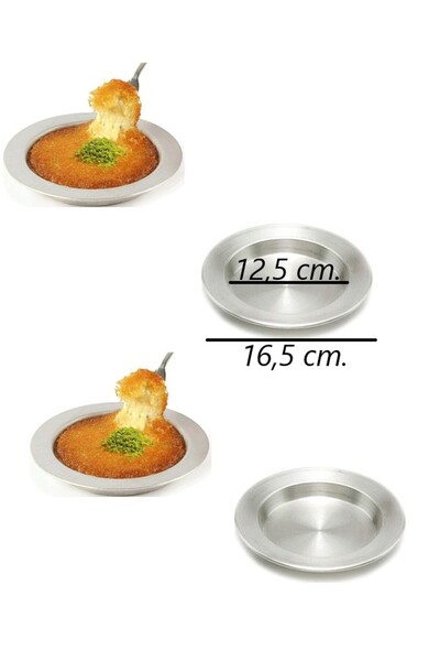kitchenboost Aluminum Non-Tarnish 4-Piece Kunefe Plate - Kunefe Cooking Plate