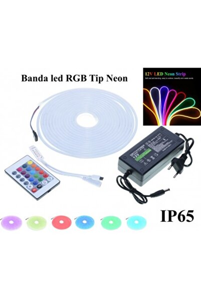 ElectroAZ RGB Neon Led Strip Kit, 12V, Flexible