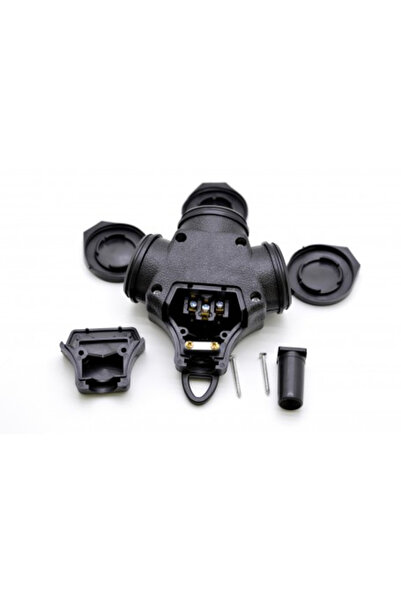 ElectroAZ Rubber Y Extension Head with 3 Schuko Places