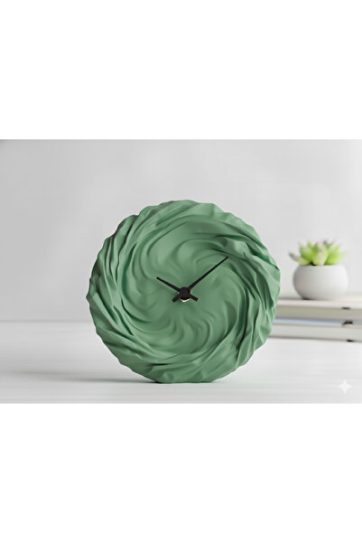 hivhestın Modern 3D Baskı Dalgalı Duvar/Masa Saati | Sessiz Mekanizma | Tüm R...