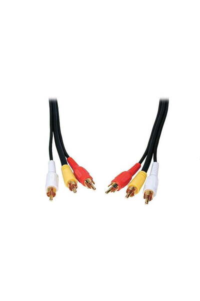 ElectroAZ Cablu 3RCA mascul la 3RCA mascul, conectori placați cu aur, 1,5 m