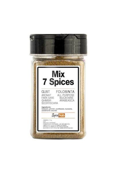 Spicehub Mix 7 Spices, condiment 100% pentru kebab, orez și mâncăruri orientale, 75g