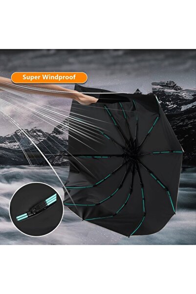 SUAU Automatic Folding Umbrella, Windproof, UV Protection, Quick Drying, Durable, Flexible, Purple