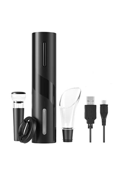 LILY Electric corkscrew set and seal cutting accessory BLACK
