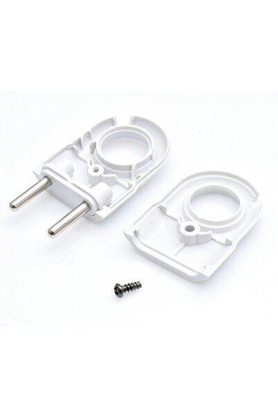 ElectroAZ White Flat Plug with Ring 10A