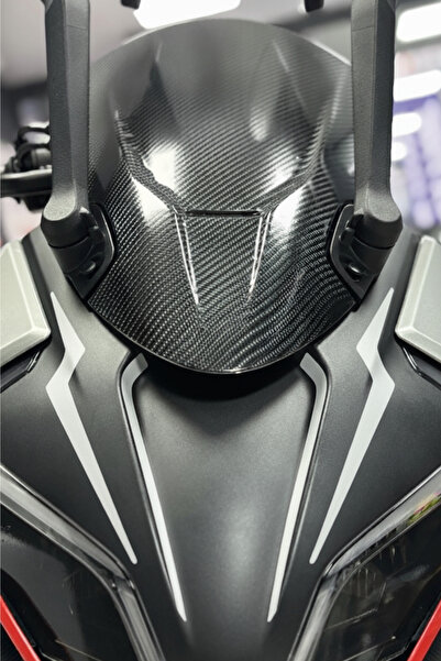 Banxtre ملصق أبيض اللون لحاجب الضوء الأمامي لدراجة CF MOTO 450 SR (4 قطع)