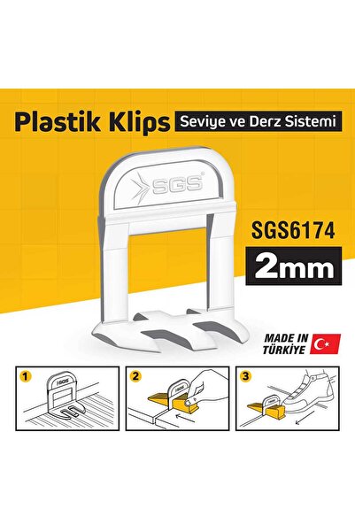 SGS SGS6174 2 MM DERZ SEVİYE TESPİT KLİPSİ (PK/100 ADET)