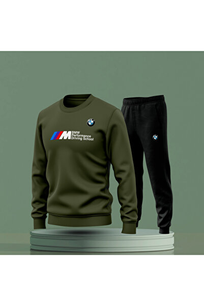 Bulvar Lee Crew Neck Bmw Printed Men's Tracksuit Set / Car