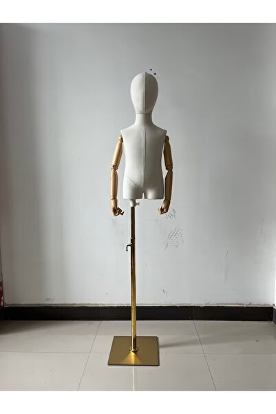 MD Vİtrin Dekorasyon Ahşap Kollu Çocuk Terzi mankeni