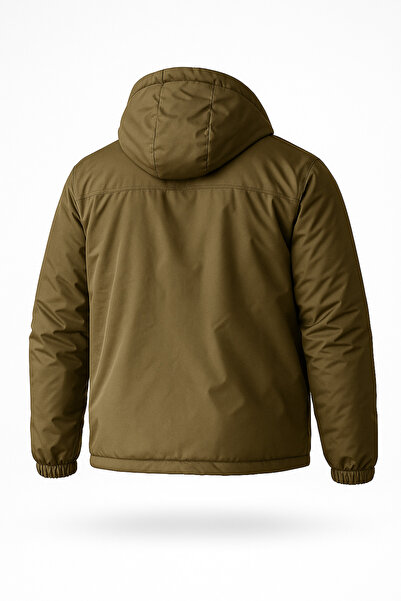 FASİON Men's Fur-Lined Winter Coat Jacket