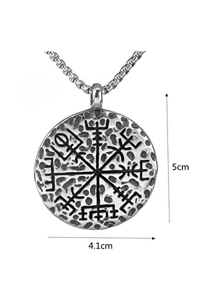 Viking Norse Mythology Valknut Design S+ Quality 316L Stainless Tarnish Free Steel Necklace