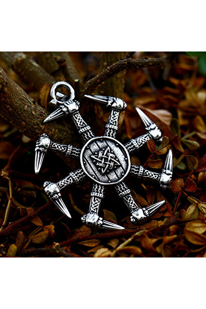 Viking قلادة من الفولاذ المقاوم للصدأ 316L بتصميم فالكنوت من الأساطير الاسكند...