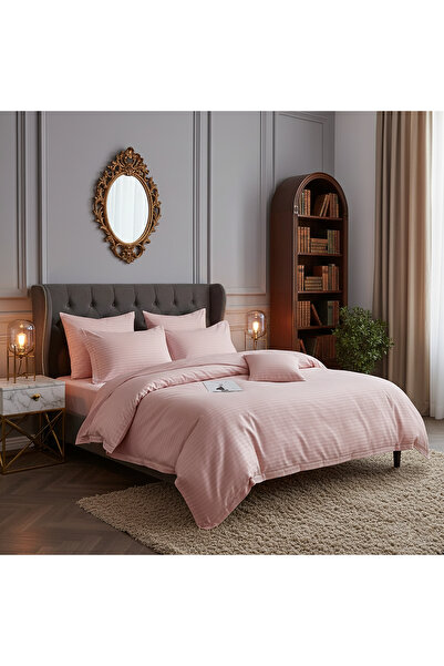 MADOR HORECA damask bed linen (THICK) – POWDER PINK — king size