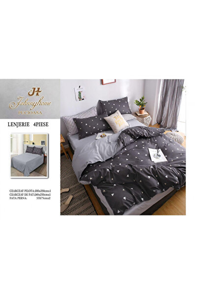 FIONNA.RO Superior Satin Cotton Bed Linen - Mini Triangles