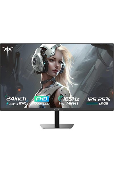 KTC شاشة ألعاب مقاس 24 بوصة FHD 1080P IPS 165Hz 125% sRGB HDR بدون إطار HDMIx2 DP1.4x2 FreeSync G-Syn