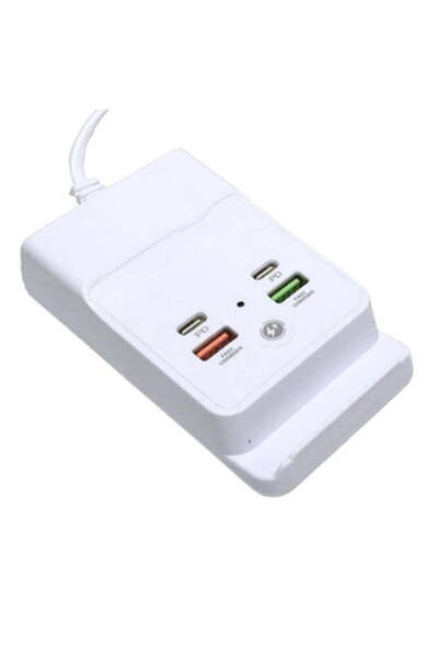 ElectroAZ Επιτραπέζιος φορτιστής με γρήγορη φόρτιση, 2x Type-C, 2x USB, PD, 20W