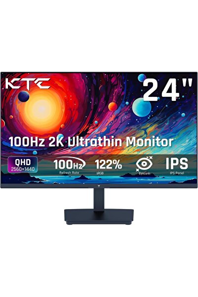 KTC شاشة ألعاب IPS مقاس 24 بوصة بدقة QHD 2560x1440 وتردد 100 هرتز HDR10 H24T27
