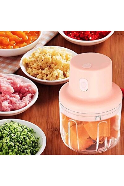 MOHAMED Mini Food and Vegetable Chopper with USB Charging 45W PINK