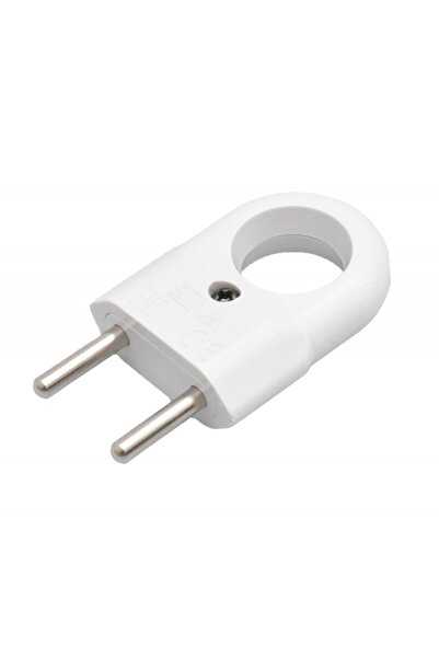 ElectroAZ White Flat Plug with Ring 10A