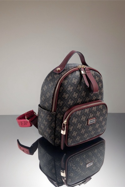 defile ayakkabi حقيبة ظهر نسائية بني-أحمر كلاريت