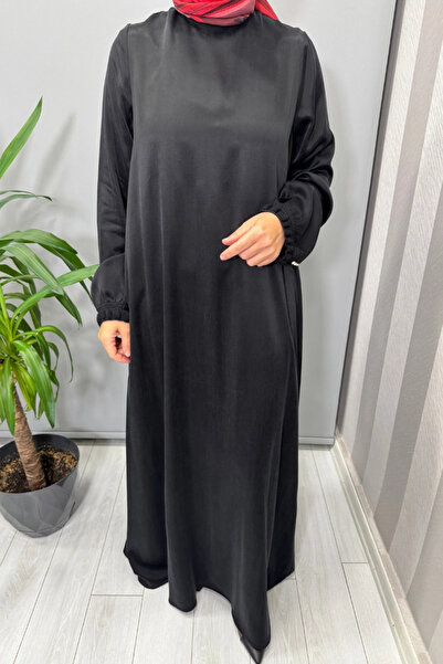 MISS DALIDA Cupro Silk Dress Black T26K-4015